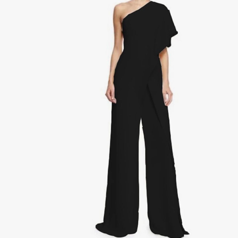 Garcia black one shoulder jumpsuit size large